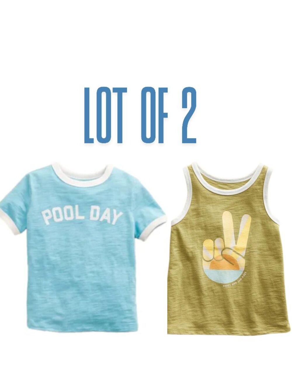 NWT LOT OF 2 Little Co by Lauren Conrad Organic Cotton Ringer Tee Shirt 6 Months
